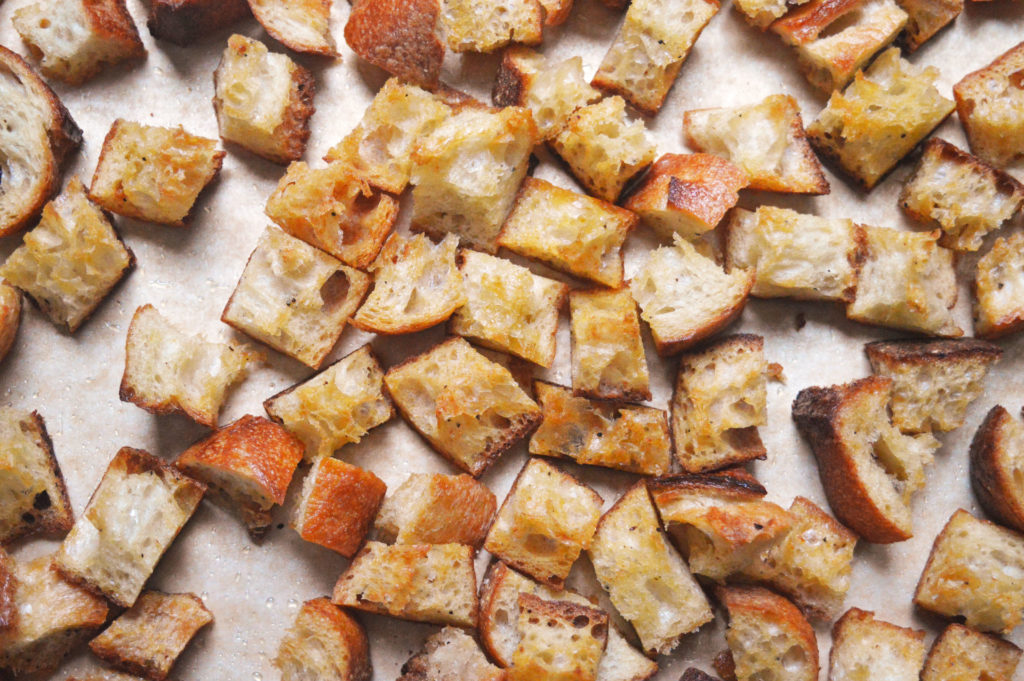 Homemade Croutons Pescetarian Plate